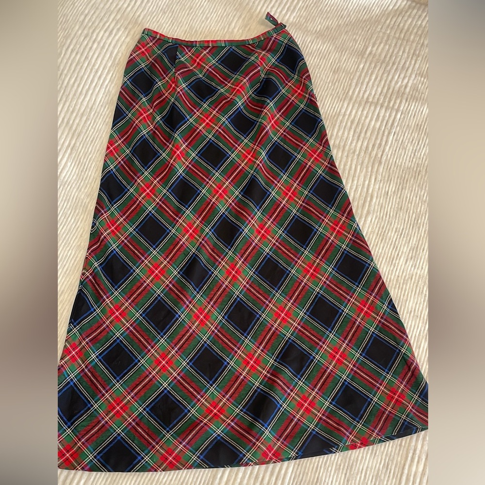 Black and Red Tartan A-Line Skirt